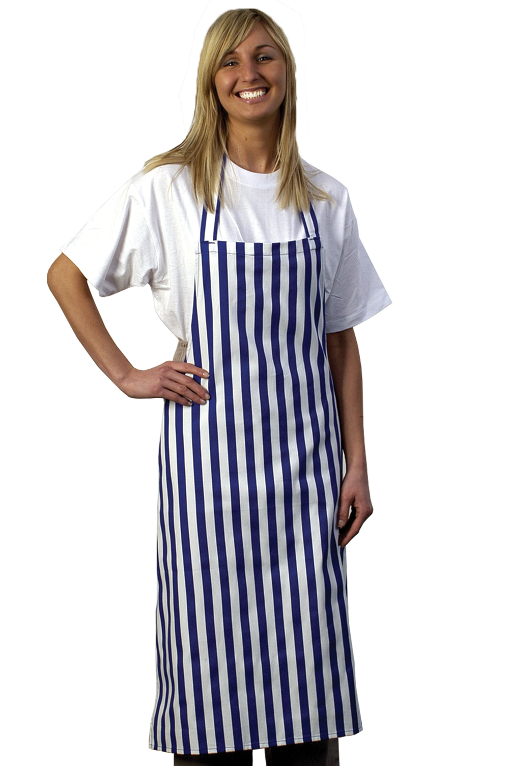 Classic Striped Bib Apron - Blue