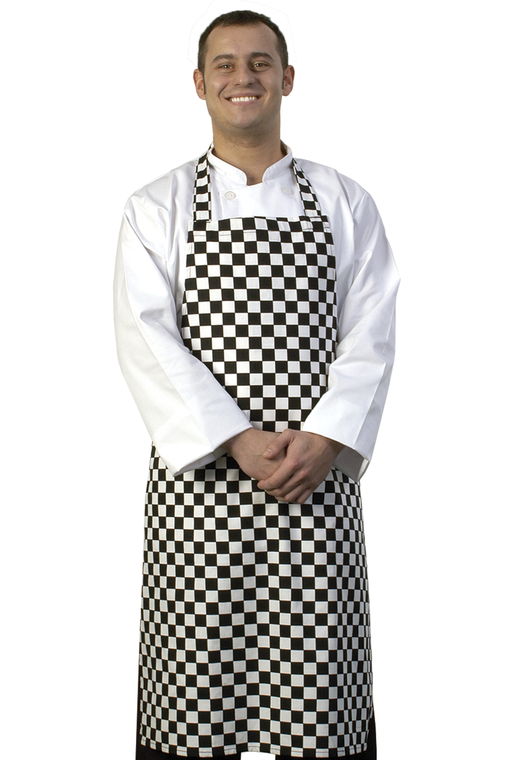 Classic Check Bib Apron - Black