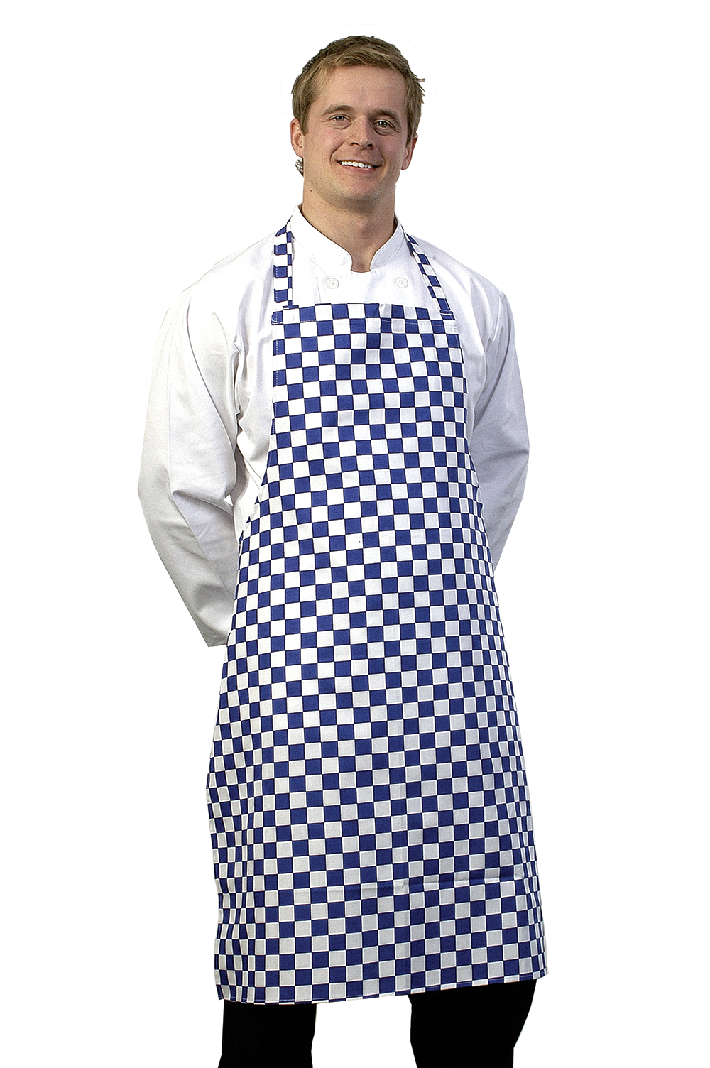Classic Check Bib Apron - Blue