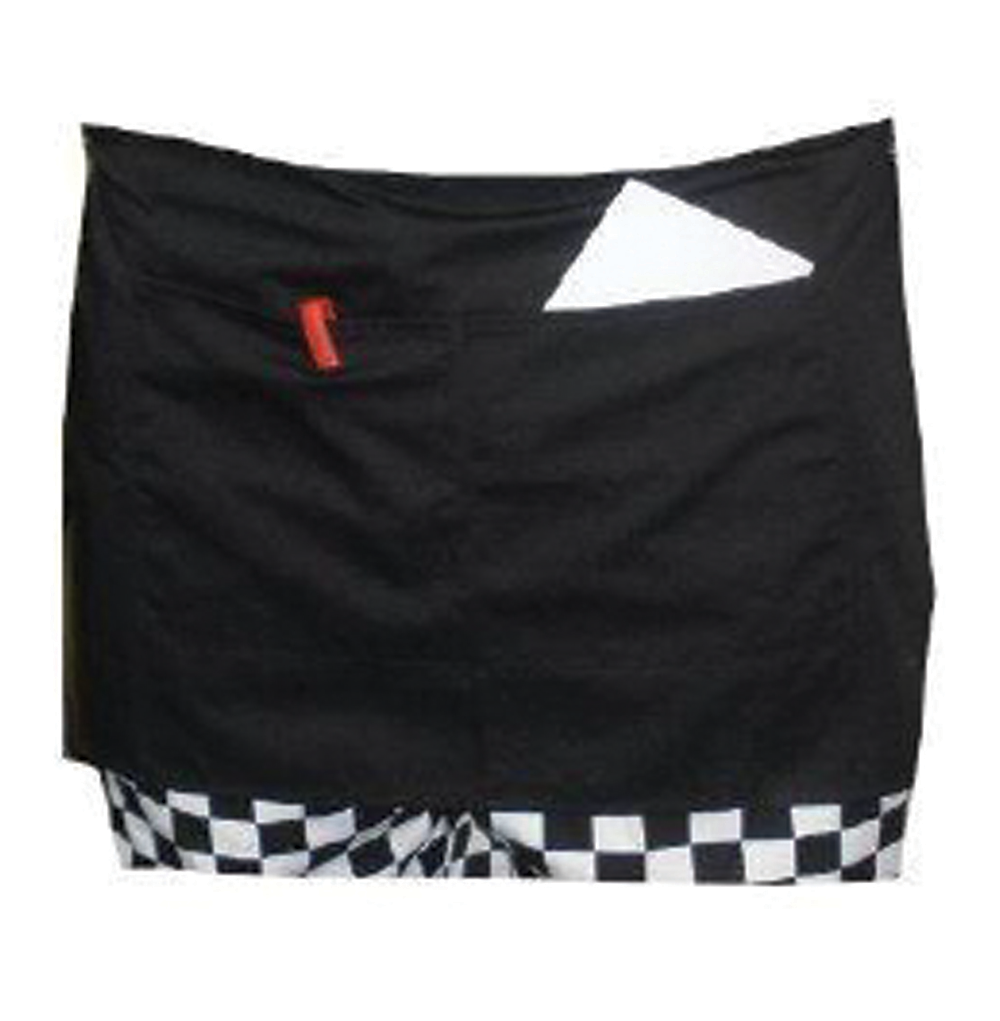Basic Square Edge Short Apron - Black