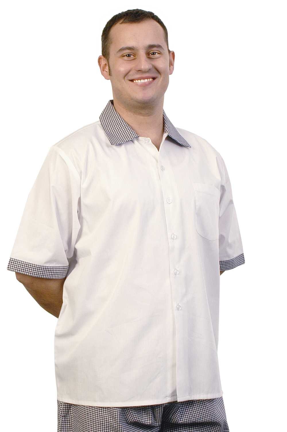 Chef Shirt - Check Collar