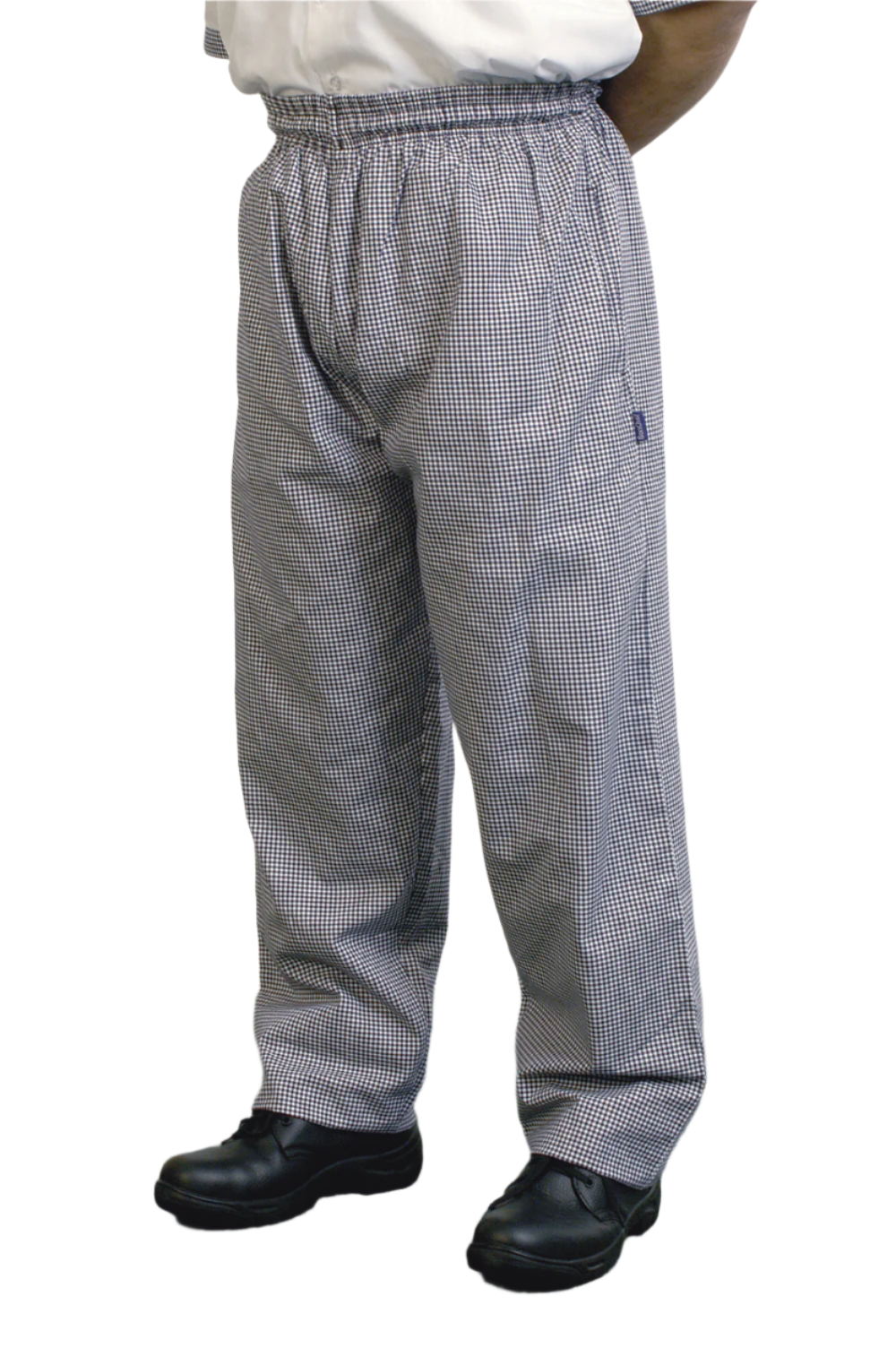 Check Baggy Trousers - Black