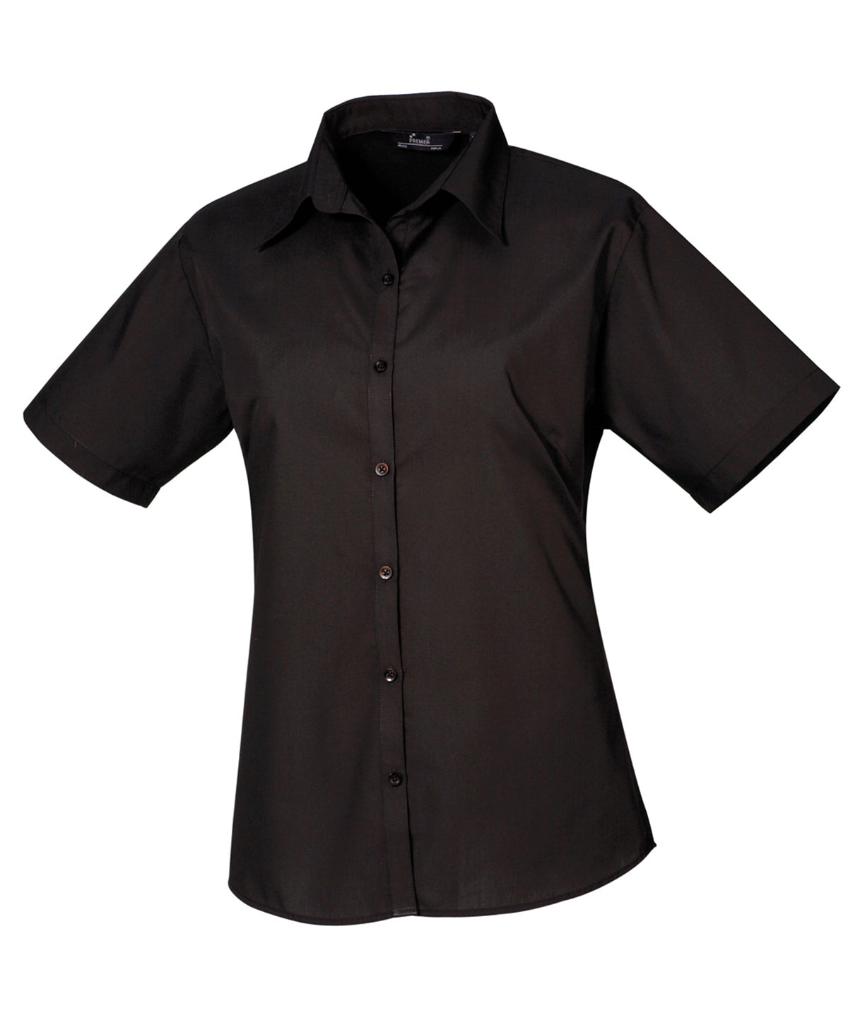 Ladies Poplin Blouse - Short Sleeve