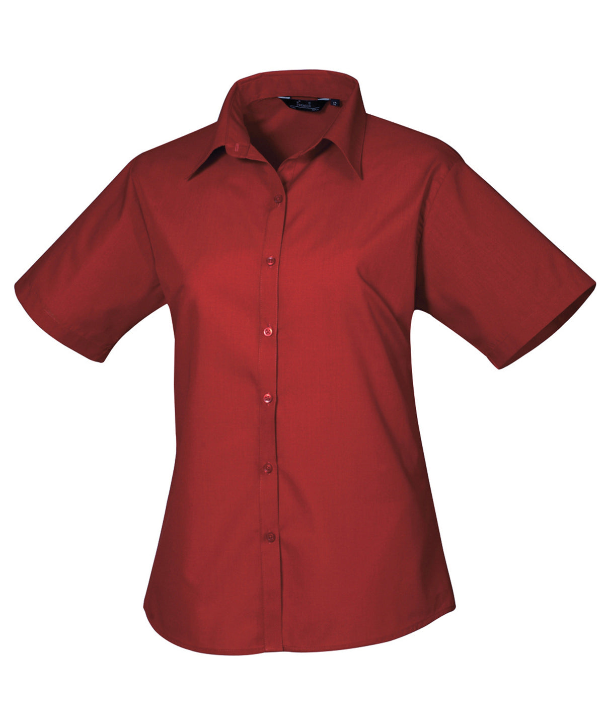 Ladies Poplin Blouse - Short Sleeve