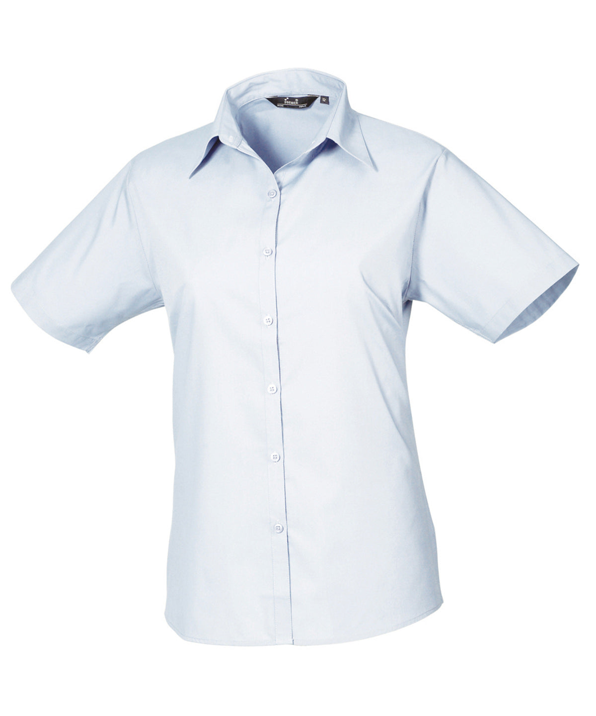 Ladies Poplin Blouse - Short Sleeve
