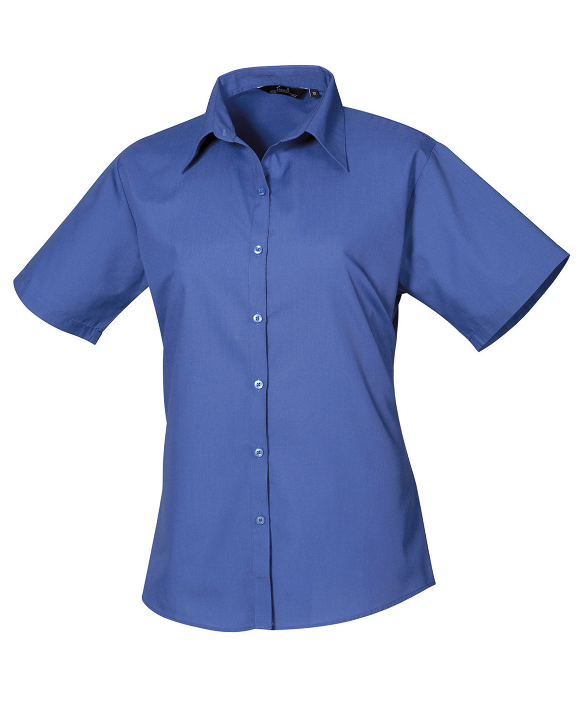 Ladies Poplin Blouse - Short Sleeve