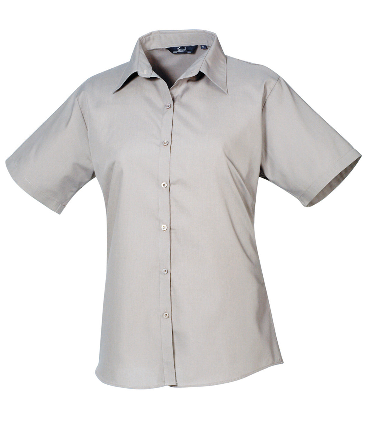 Ladies Poplin Blouse - Short Sleeve