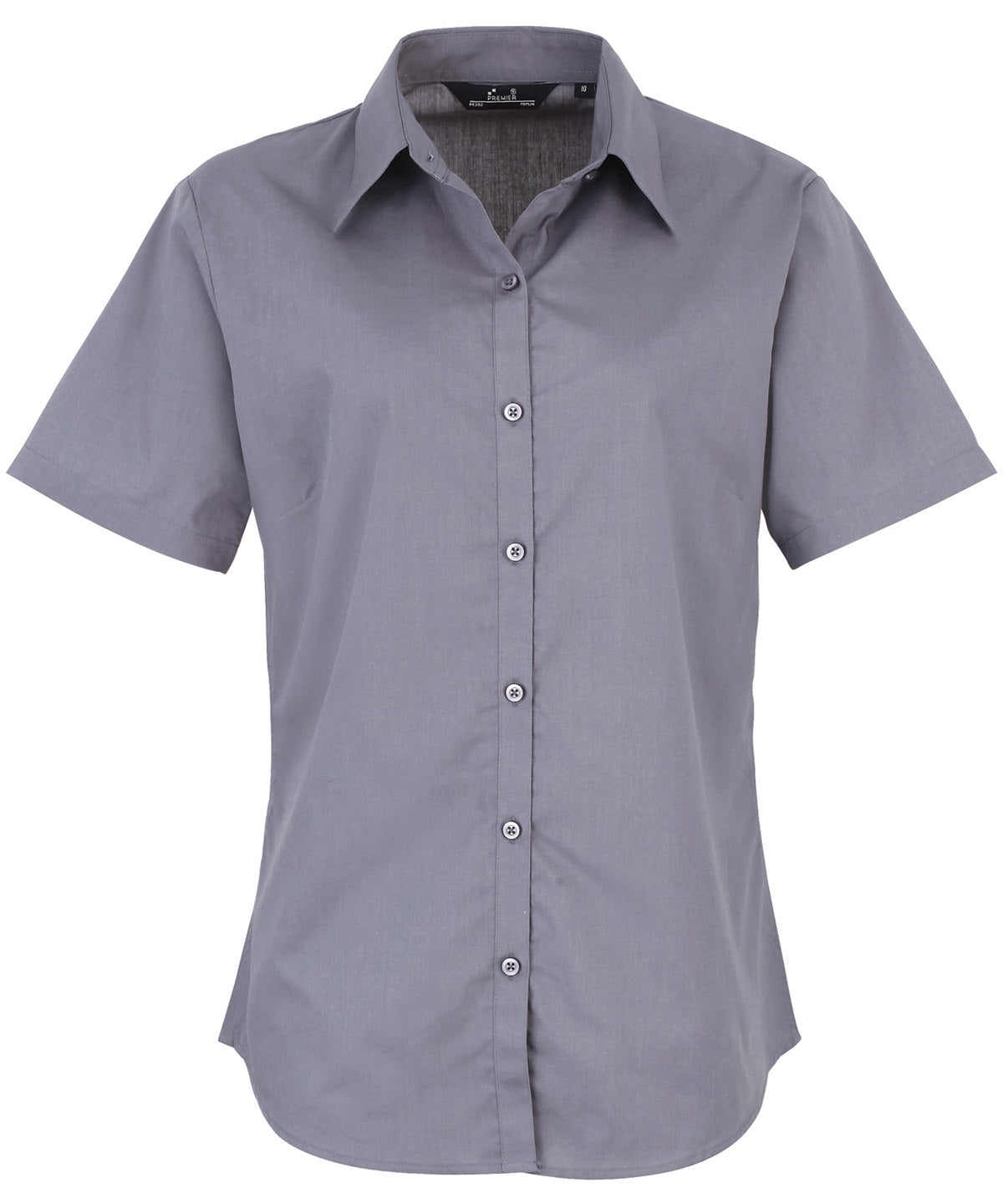 Ladies Poplin Blouse - Short Sleeve
