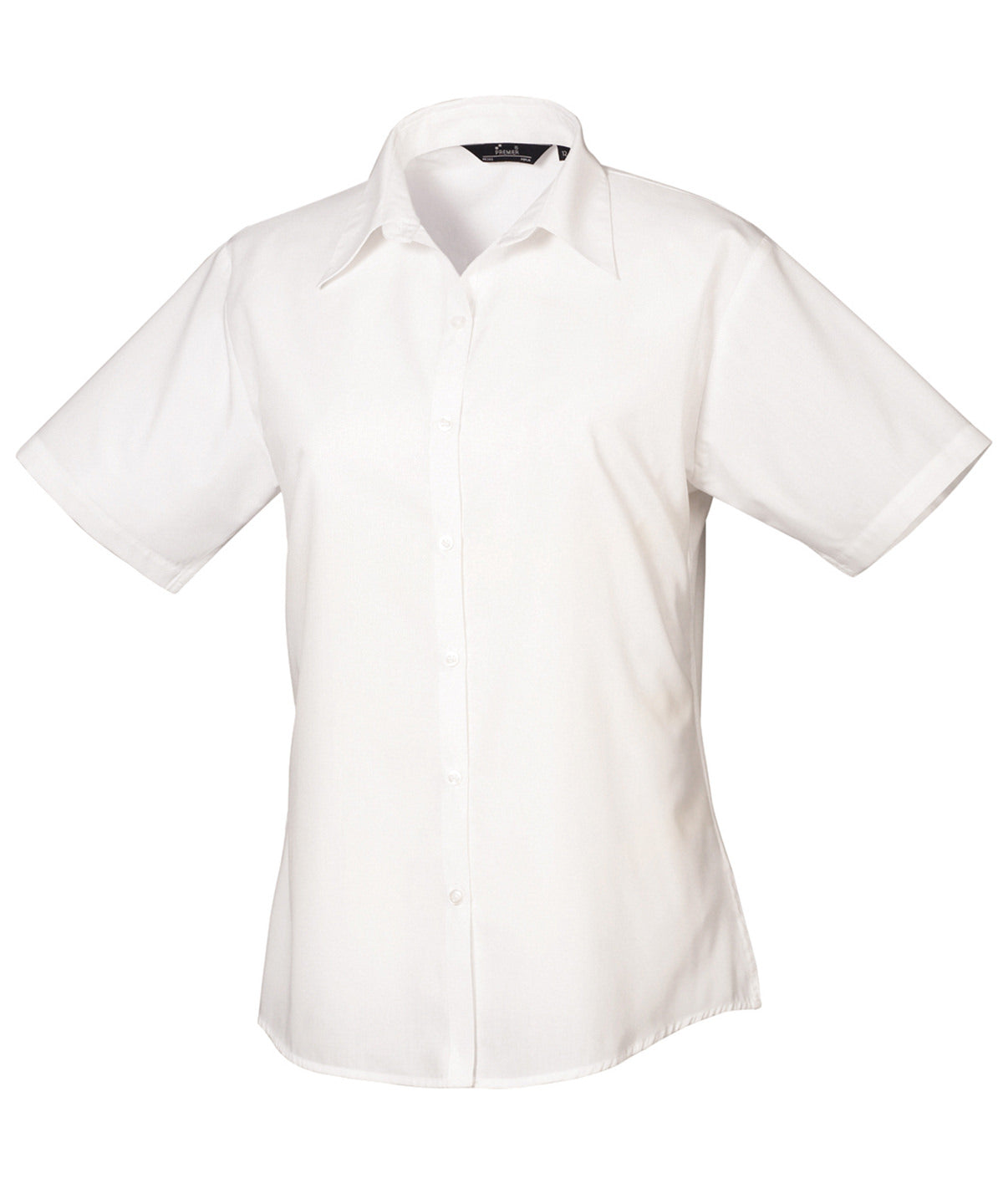 Ladies Poplin Blouse - Short Sleeve